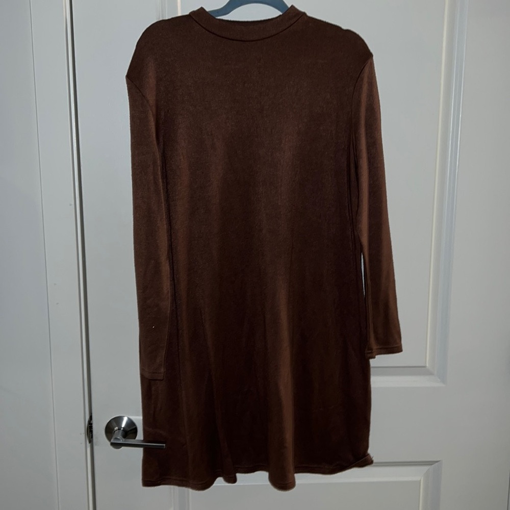 Solid Stand Collar Dress